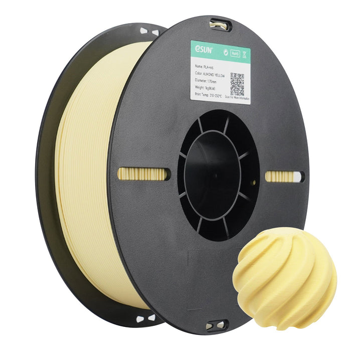 ESUN Filament Almond Yellow (NEW) eSUN PLA+ HS High Speed 3D Print Filament 1.75mm 1kg
