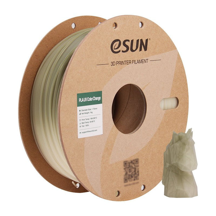 ESUN Filament Green eSun PLA UV Colour Change 3D Print Filament 1.75mm 1kg