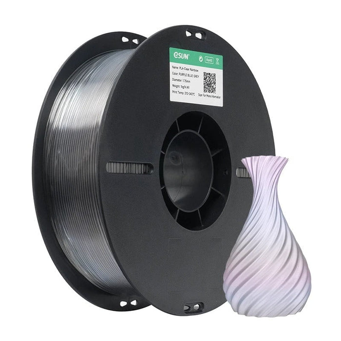 ESUN Filament Purple Blue Grey eSun PLA-Clear Rainbow 3D Print Filament 1.75mm 1kg
