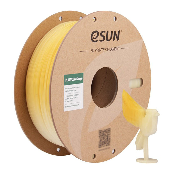 ESUN Filament Yellow eSun PLA UV Colour Change 3D Print Filament 1.75mm 1kg