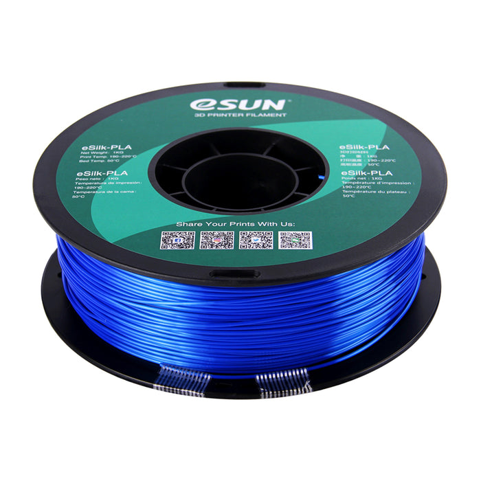 ESUN Filament Blue eSun Silk PLA 3D Print Filament 1.75mm 1kg