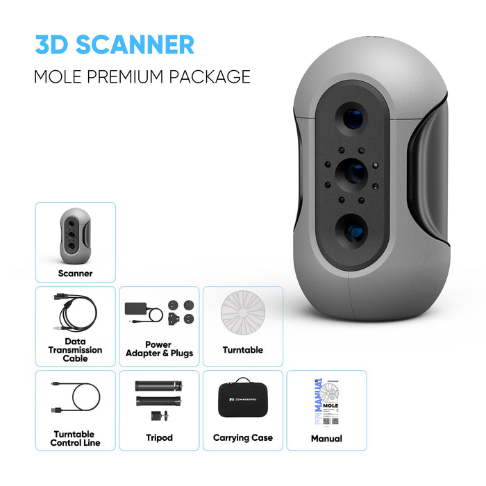 3DMakerPro 3D Printer & Accessories 3DMakerPro Mole 3D Scanner Premium Pack