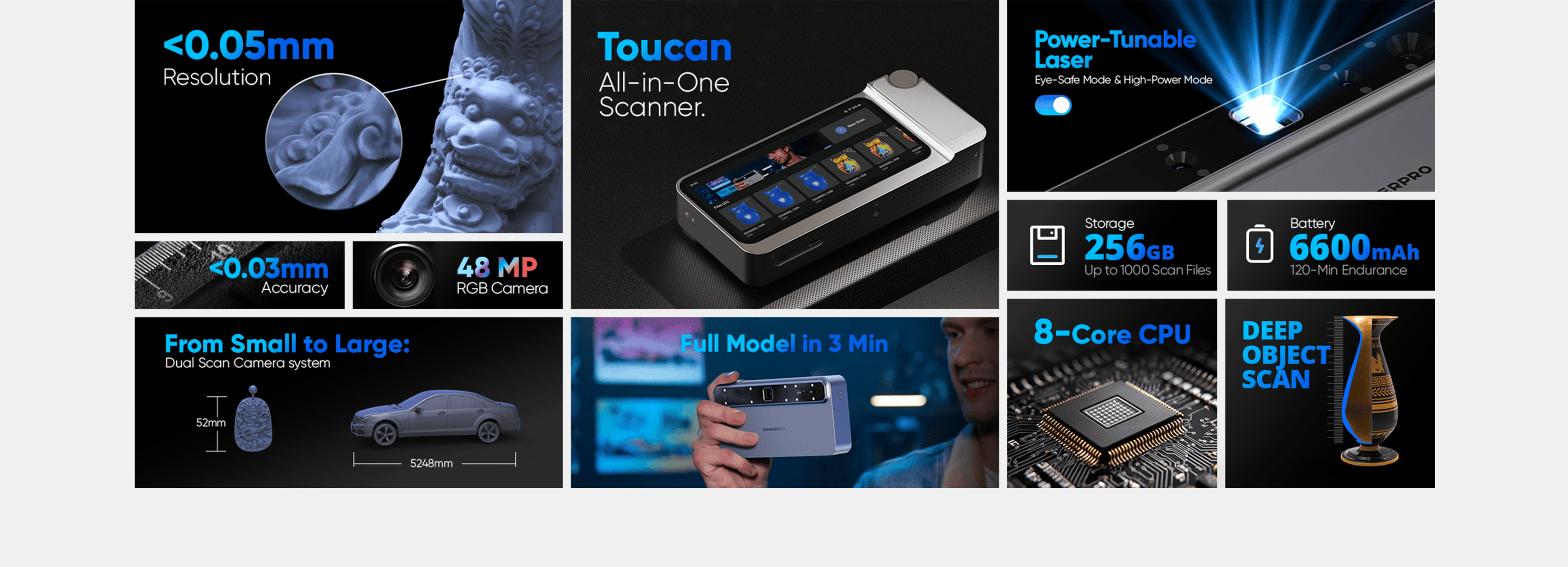Toucan Premium 3D Scanner Australia | 3DMakerpro Scanner — Cubic Technology