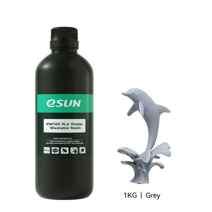 ESUN 3D Printer & Accessories Grey eSun PW100 PLA Water Washable 3D Print Resin 1kg