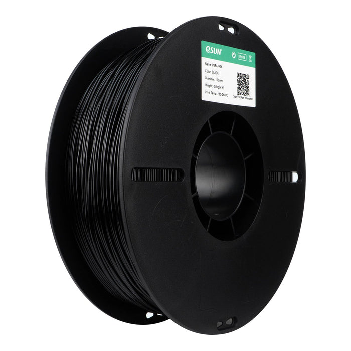 ESUN Filament Black eSun PEBA 90A Flexible 3D Print Filament 800g 1.75mm