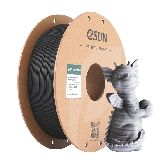 ESUN Filament Black/White eSun Matte PLA 3D Print Filament 1.75mm 1kg