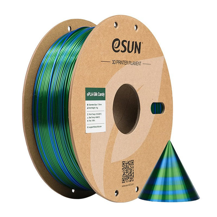 ESUN Filament Blue Green Esun Silk PLA Candy 3D Print Filament 1.75mm 1kg