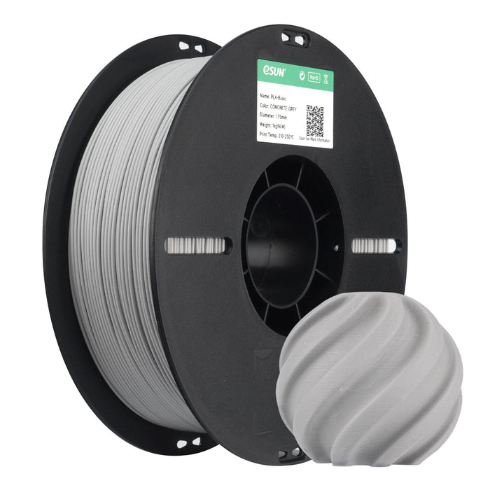 ESUN Filament Concrete Grey eSUN PLA Basic 3D Print Filament 1.75mm 1kg