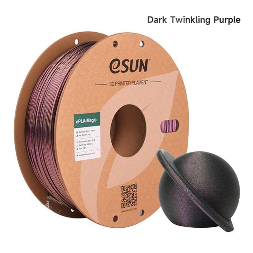 ESUN Filament Dark Twinkling Purple eSun PLA Magic Twinkling 3D Print Filament 1.75mm 1kg