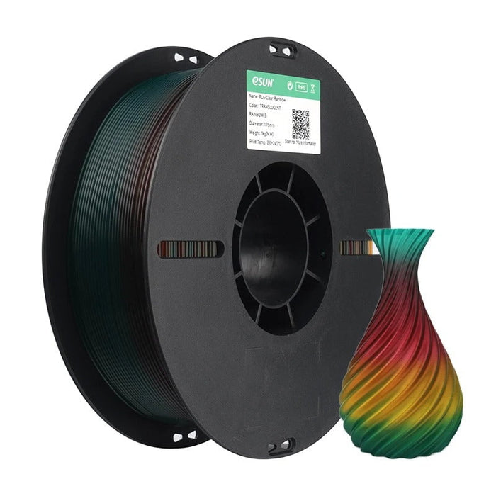 ESUN Filament eSun PLA-Clear Rainbow 3D Print Filament 1.75mm 1kg