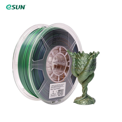 ESUN Filament eSun PLA Mystic Triple Colour Silk PLA 3D Print Filament 1.75mm 1kg