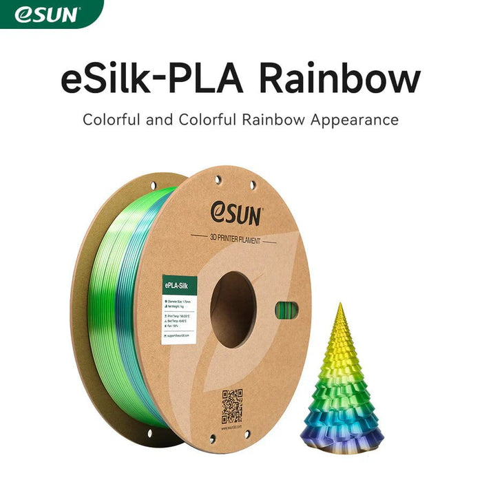 ESUN Filament eSun Rainbow Silk PLA 3D Print Filament 1.75mm 1kg