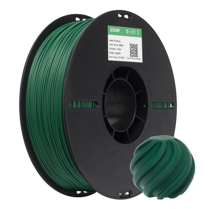 ESUN Filament Holly Green eSUN PLA Basic 3D Print Filament 1.75mm 1kg