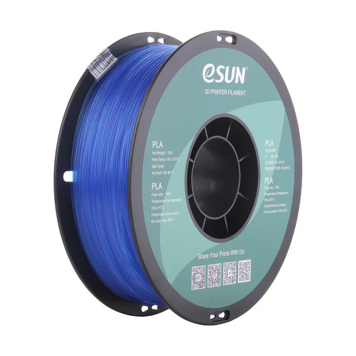 ESUN Filament Light Blue eSUN PLA Translucent 3D Filament 1.75mm 1kg