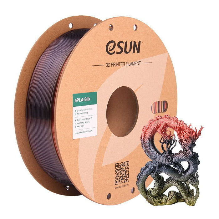 ESUN Filament Morning Glow eSun Rainbow Silk PLA 3D Print Filament 1.75mm 1kg