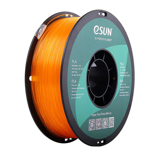 ESUN Filament Orange eSUN PLA Translucent 3D Filament 1.75mm 1kg