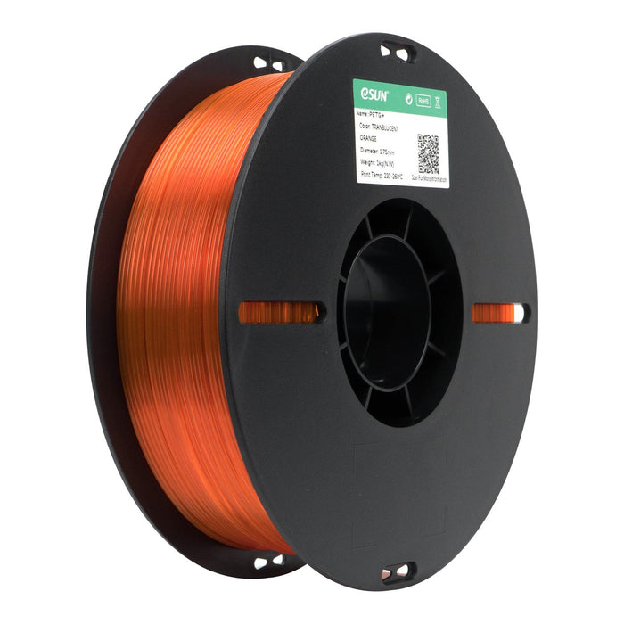 ESUN Filament Orange (Transparent) eSUN PETG+ 3D Filament 1.75mm 1kg