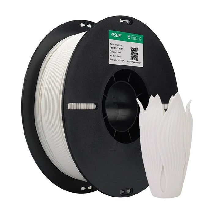ESUN Filament White eSun PETG Matte 3D Print Filament 1.75mm 1kg