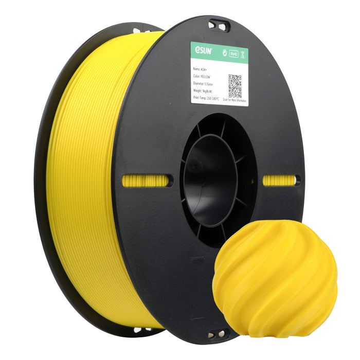 ESUN Filament Yellow eSun ASA+ 3D Print Filament 1kg 1.75mm