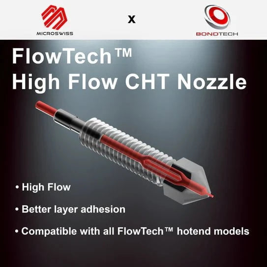 Micro Swiss 3D Printer & Accessories Micro Swiss FlowTech™ - CHT High Flow Nozzles