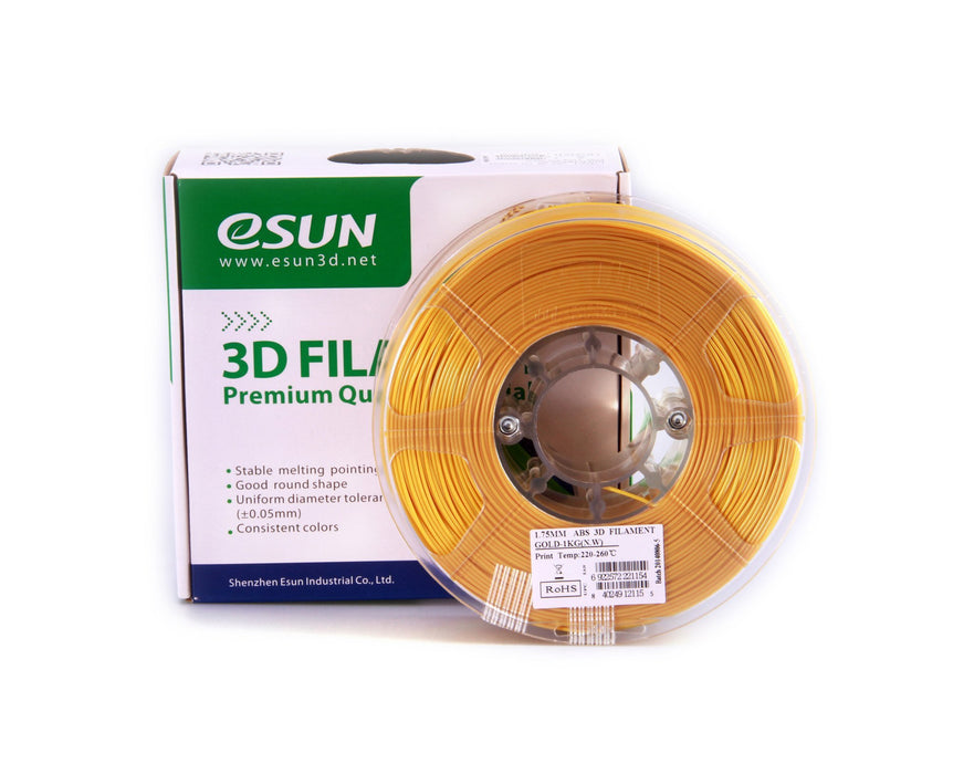 ESUN Filament Gold eSUN ABS+ 3D Filament 2.85mm 1kg