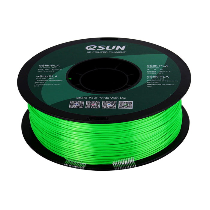 ESUN Filament Green eSun Silk PLA 3D Print Filament 1.75mm 1kg
