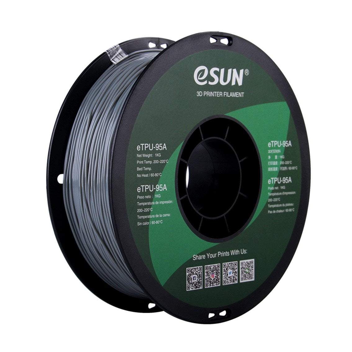 eSun TPU 95A Flexible 3D Print Filament 1kg | Cubic Technology