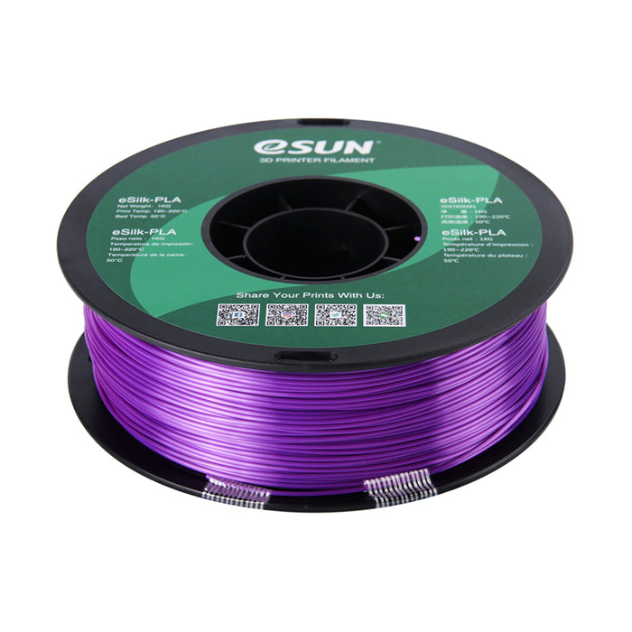 ESUN Filament Purple eSun Silk PLA 3D Print Filament 1.75mm 1kg