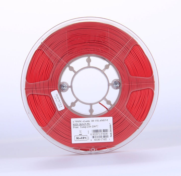 ESUN Filament Red eSUN eLASTIC Flexible TPE 3D Print Filament 1.75mm 1kg