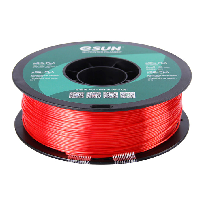 ESUN Filament Red eSun Silk PLA 3D Print Filament 1.75mm 1kg