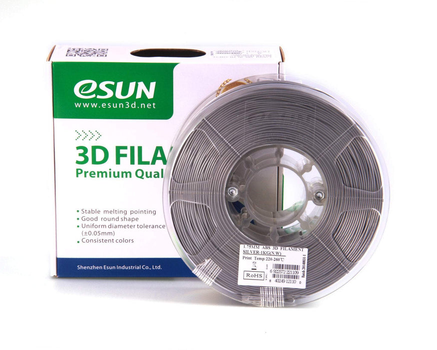 ESUN Filament Silver eSUN ABS+ 3D Filament 2.85mm 1kg