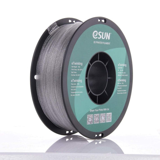 ESUN Filament Silver eSun eTwinkling Glitter PLA 3D Print Filament 1.75mm 1kg