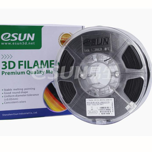 ESUN Filament Solid Black eSUN PETG 3D Printer Filament 2.85mm 1kg