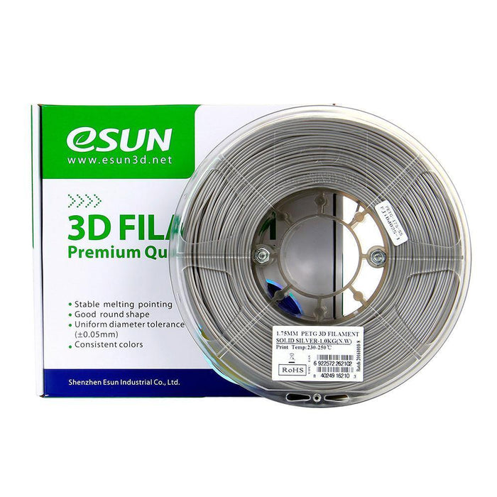 ESUN Filament Solid Silver eSUN PETG 3D Printer Filament 2.85mm 1kg
