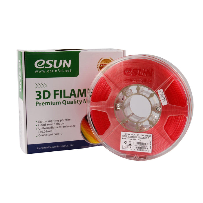 ESUN Filament Watermelon Red eSUN Glass PLA 3D Filament 1.75mm 1kg