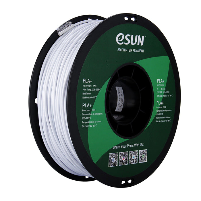 ESUN Filament White (Cold White) eSUN PLA+ 3D Filament 2.85mm 1kg