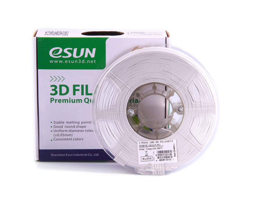 ESUN Filament White eSUN ABS+ 3D Filament 2.85mm 1kg
