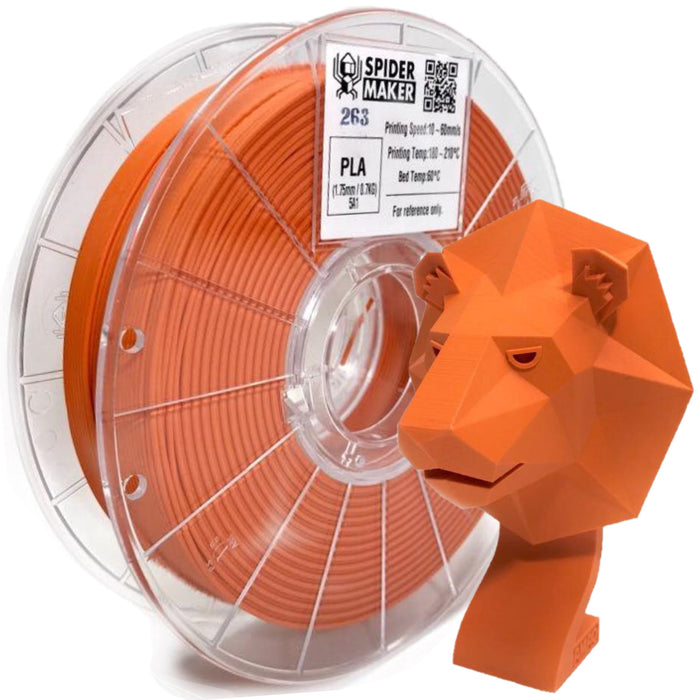 Spidermaker Filament Sun Orange Spidermaker Matte Finish PLA 3D Print Filament 1.75mm 700g